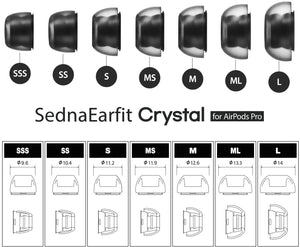 AZLA SednaEarfit Crystal for Airpods Pro 2pairs pack