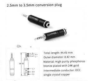 Tralucent Audio Female 3.5mm TRS to Male 2.5mm TRRS Adapter